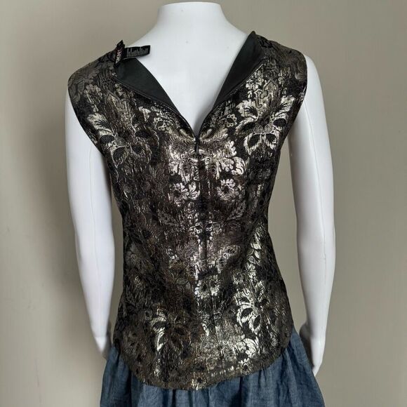 DKNY Metallic Damask Top Size 12 - Picture 7 of 9